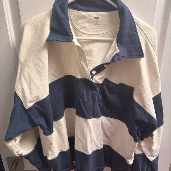 Madewell Tops - Madewell Striped Rugby Polo Shirt